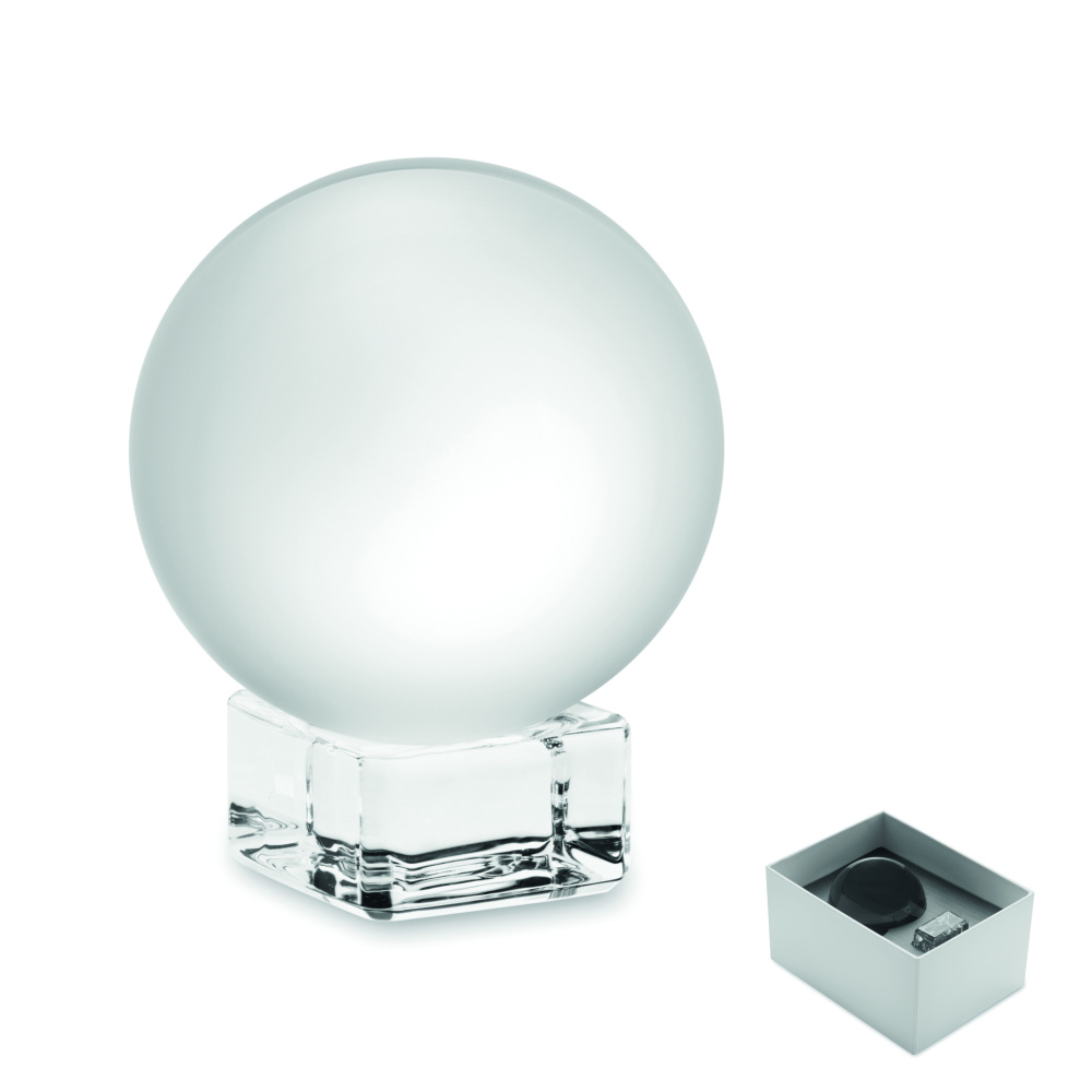 Logo trade promotional giveaway photo of: Glass round award